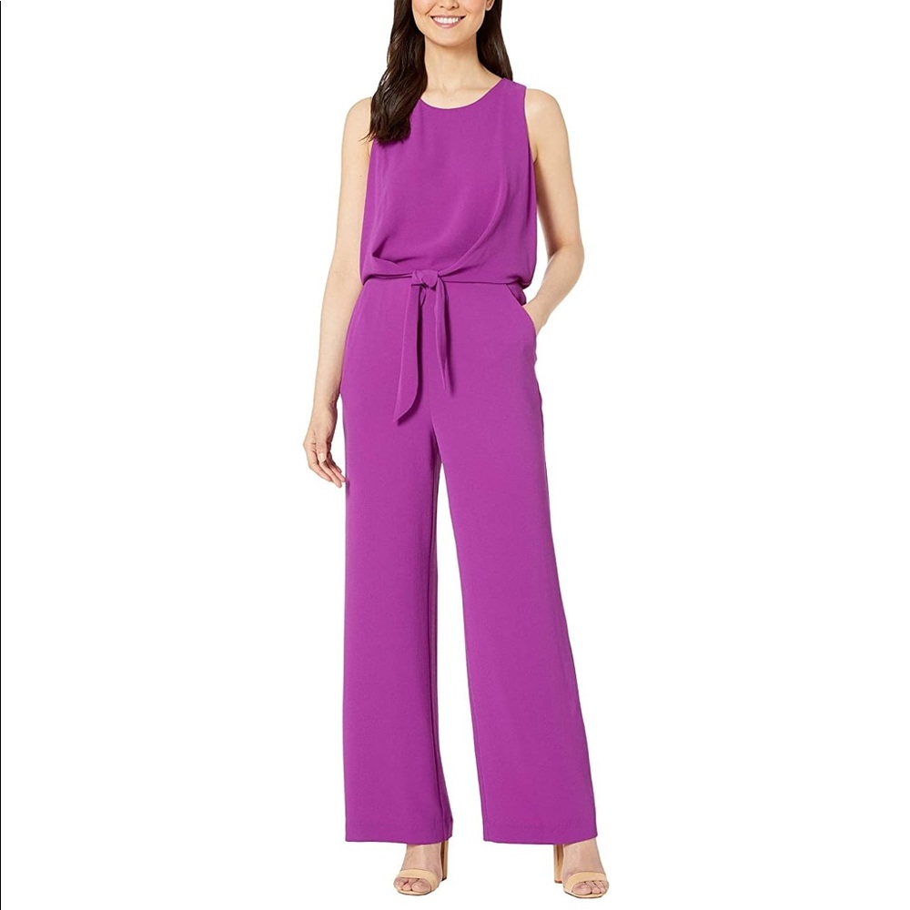 Vince Camuto tie waist jumpsuit size M